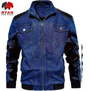 Veste en jean pour homme, qualité supérieure, personnalisation de la marque, OEM ODM, couleur unie, vêtements décontractés, vente en gros - Product Image 1