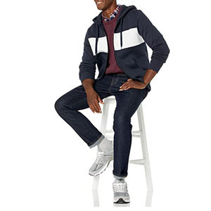 Street wear Nouveaux Hoodies Mode classique Hoodies Chaud Patchwork Zipper Up Zip Side Pocket Design personnalisé Zipper hoodies - Product Image 5