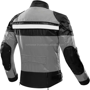 Veste de moto en cuir de haute qualité pour hommes Vêtements de sport entièrement personnalisés avec option de taille supérieure Imperméable et ignifuge - Product Image 4
