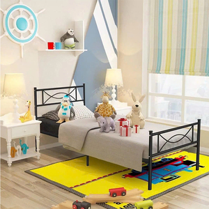 Affordable Metal <b>Bed</b> <b>Frame</b> with Headboard and Durable Steel Slats, Modern <b>Platform</b> <b>Bed</b> for Bedroom, Apartment and Home Furniture - Product Image 3