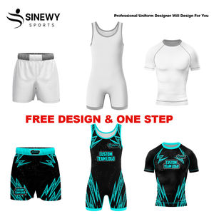 Camiseta de lucha libre masculina de nailon de alta calidad Camiseta de lucha libre de EE. UU. negra personalizada de talla grande para hombre - Product Image 5