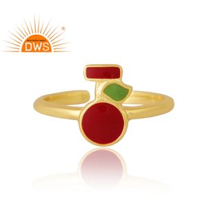 แหวนเคลือบทอง18K เงินสเตอร์ลิงออกแบบได้ตามต้องการสำหรับเป็นของขวัญสำหรับผู้หญิง - Product Image 3