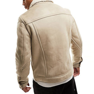Veste en cuir de vache de haute qualité pour homme, poches sur la poitrine, décontractée, fermeture éclair, hiver 2026 - Product Image 5