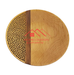 Plaque de recharge en bois décorative pour la maison Hôtel Restaurants Plaque de recharge en bois fini rouge poli Hot Selling Kitchen - Product Image 3