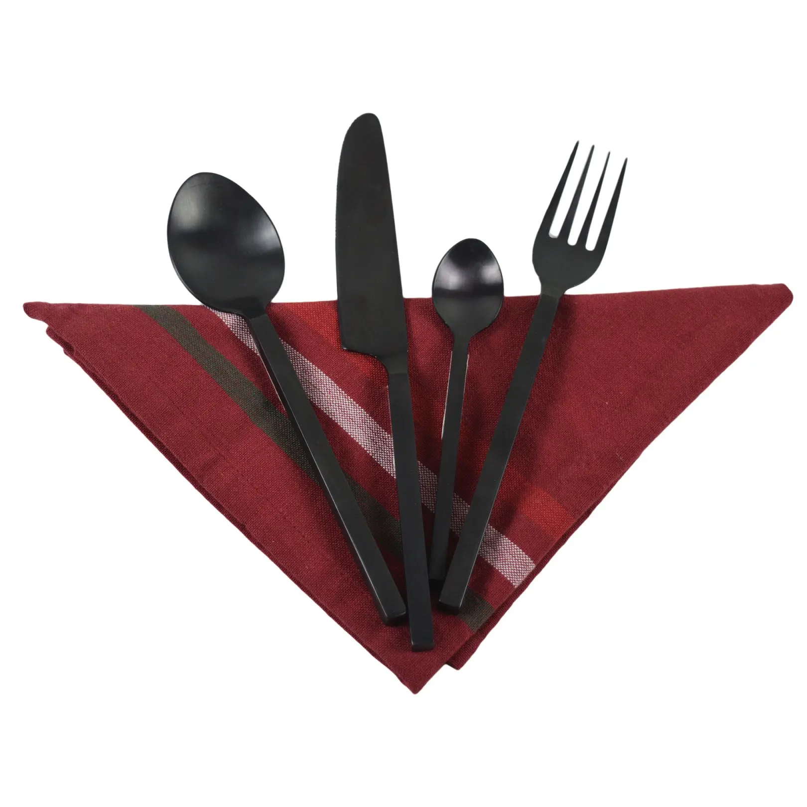 Modern lüks restoranlar kullanımlık çatal bıçak takımları yemek eşyaları mutfak aracı çevre dostu yenilikçi siyah bitirme