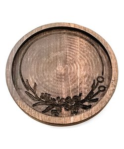 Plateau de service de forme carrée au design exclusif et moderne en bois avec poignées en métal accessoires de cuisine nouveauté - Product Image 4