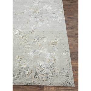 Alfombra Kavi Gris y Negra Anudada a Mano de Lana y Seda de Bambú con Patrón Abstracto Srb(713) para Uso Doméstico - Product Image 4