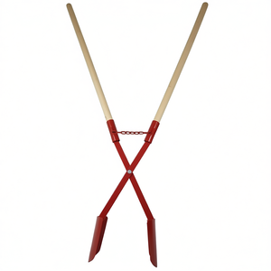 <b>Garden</b> Hand <b>Tool</b>-Earth Hole Digger with 2 Ash Handles 200 X 150/110 mm Size - Product Image 2