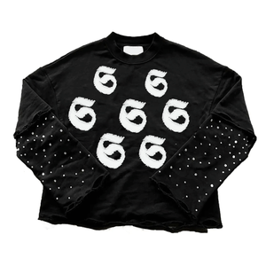 Top qualité Logo personnalisé hommes Double couche à manches longues 100% coton poids lourd surdimensionné prix de gros t-shirt pour hommes - Product Image 1