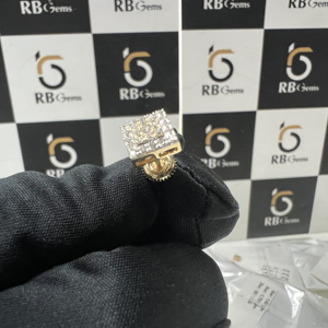 Pendientes de botón clásicos de oro macizo de 14K con diamante cultivado en laboratorio de corte cojín, certificados por IGI, para mujer - Product Image 5