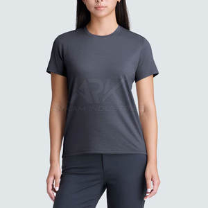 T-shirt pour femme avec logo personnalisé en gros, t-shirt pour femme au meilleur prix, t-shirt pour femme en coton, coupe ajustée, manches courtes - Product Image 2