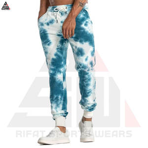 Pantalon ajusté surdimensionné en coton pour hommes personnalisé respirant taille élastique toile sublimation - Product Image 4