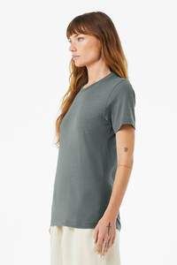 เสื้อยืดผ้าแคนวาสสีเกรย์เฮเทอร์เสื้อยืดผ้าแคนวาสสำหรับทั้งชายและหญิง - Product Image 3