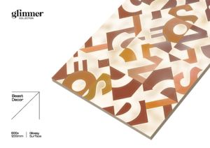 Carreaux de porcelaine de luxe contemporains Glimmer Signature Vitrified 600x1200mm, aspect pierre brillant, imitation texture, pour villa intérieure - Product Image 3