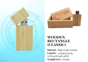 Nouvelle clé USB 3.0 écologique en bois Logo personnalisé 4 Go 16 Go 32 Go 64 Go Clé USB boîtier en métal clé USB de mariage avec boîte - Product Image 5