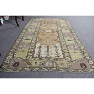 Tapis turc, tapis vintage 3,8x6,2 pieds, tapis en laine persane marron - Product Image 3