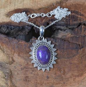 925 Sterling Silver Turquoise Gemstone Wholesale Pendentif Fine Jewelry Pendentif Avec 925 Timbre Argent Femmes Pendentif Bijoux - Product Image 4