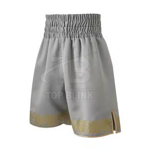 Customizable Boxing <b>Shorts</b> with Quick Dry Breathable Muay Thai Solid Pattern <b>Elastic</b> <b>Waistband</b> - Product Image 2