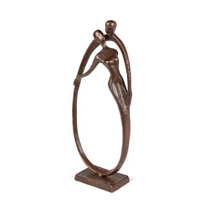 Colombe Paix Panneau Universel Vacances Sculpture Fer Plaqué Or Figurine Moderne Festive Home Art Love Knot Valentine Casting - Product Image 4