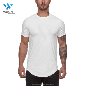 T-shirt Slim Fit Stretch pour homme Muscle Gym Crew Neck Short Sleeve Top for Fitness Training - Product Image 1