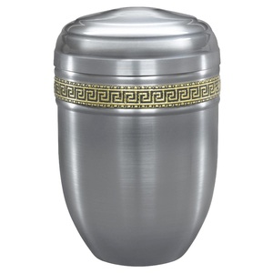 Urna de recuerdo de metal con diseño de Cruz elegante para seres queridos, urna de cremación para adultos con acabado dorado y gris para recuerdo de memoria - Product Image 6