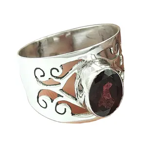 925 sterling silver garnet gemstone rings wholesale fine jewellery suppliers fashion antique handmade rings