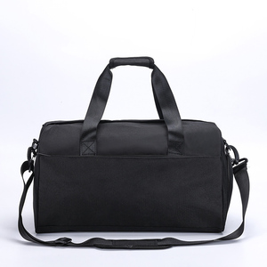 Bolsas de viaje de lona con logotipo personalizado de talla M con compartimento para zapatos, bolsa de fin de semana, bolsa de gimnasio de lona deportiva para entrenamiento para hombre - Product Image 3