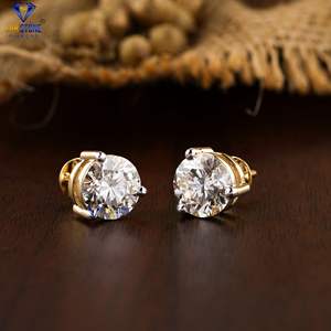 ชุดจี้และต่างหูเพชรเม็ดเดี่ยวทรงกลม7.49 TDW สุกใสขนาด18K สีเหลืองทองได้รับการรับรอง/เพชรที่ไม่ผ่านการรับรอง - Product Image 5