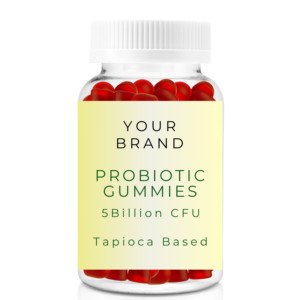 Suppléments nutritionnels probiotiques de marque distributeur OEM 5 milliards d'UFC Tapioca gommeux végétalien sans OGM pour adultes - Product Image 1