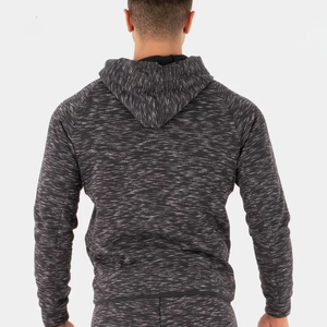 Vente en gros de manteaux à capuche avec fermeture éclair pour hommes, avec logo personnalisé, pour musculation, haut à fermeture éclair sport automne avec motif camouflage - Product Image 2