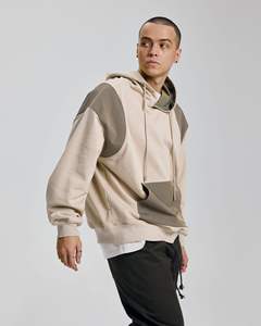 Sudadera gruesa y pesada en blanco con hombros caídos para hombre 500 460 400 GSM Logo personalizado French Terry Heavyweight Sudadera con capucha de gran tamaño - Product Image 2