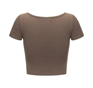 เสื้อครอปสตรีแบบระบายอากาศได้ดีในอัตราที่เหมาะสมกันรอยเหี่ยวย่นดีไซน์โดดเด่นทำจากวัสดุล่าสุด - Product Image 5