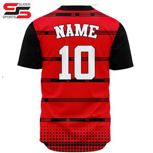 Jersey de béisbol personalizado para hombre al por mayor, camisas con botones, jersey de béisbol de manga corta, uniformes deportivos - Product Image 2