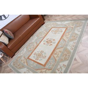 Tapis de 5,4 x 7,6 pieds, tapis vintage, tapis oriental turc en laine grise - Product Image 5