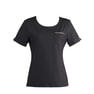 เสื้อยืดคอกลมผ้าฝ้าย 100% รุ่น S-41Y (S) ระบายอากาศได้ดี คุณภาพสูง สีขาวลายดำ ไซส์ XS-2XL ความยาวสั้น ตกแต่งด้วยโลโก้ - Product Image 4