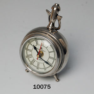 Meilleure horloge de bureau en laiton nautique pour décoration de maison personnalisée fournisseurs de cloche de bureau nautique d'horloges en aluminium antiques - Product Image 6