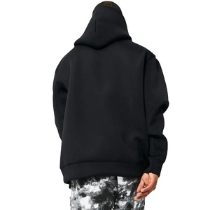Sudadera con capucha de invierno para hombre superventas, diseño negro de hombro caído transpirable y de alta calidad con MOQ bajo para otoño - Product Image 5