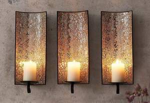 Candelabro de Pared de Hierro Forjado, Portavelas de Metal con Frascos de Vidrio, Artículos de Decoración de Lujo para el Hogar, Aplique de Chimenea para Bodas, 6 Portavelas - Product Image 6