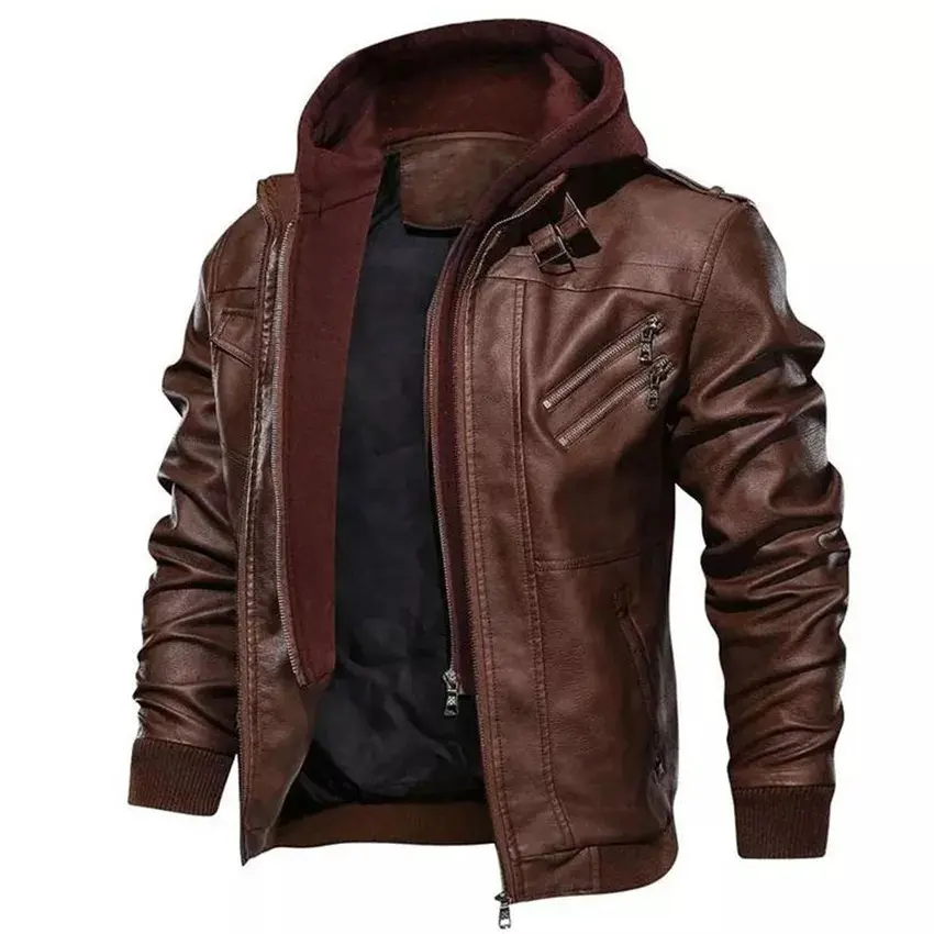Pakistani Leather Wholesale custom men genuine leather jackets motorcycle leather jacket cowhide jacket