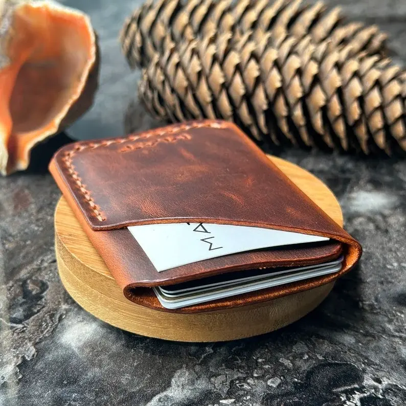 Personalized Genuine Leather Card Holder, Leather Coin Holder, Leather Wallet Manufacturer and Wholesaler