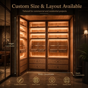 Humidor <span class=keywords><strong>de</strong></span> <span class=keywords><strong>Madera</strong></span> <span class=keywords><strong>de</strong></span> <span class=keywords><strong>Cedro</strong></span> Personalizado <span class=keywords><strong>de</strong></span> Fábrica, Caja <span class=keywords><strong>de</strong></span> Almacenamiento para Cigarros, Humidor Tipo Walk-in para Bodega y Sala <span class=keywords><strong>de</strong></span> Cigarros - Product Image 5