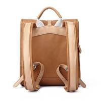Sac à dos pour ordinateur portable en cuir véritable marron foncé, grande capacité, voyage en plein air, unisexe, résistant à l'eau, style japonais