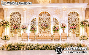 ฉากหลังงานแต่งงานแบบอินเดียสุดหรู ดีไซน์รัฐวัฎา สีขาว สำหรับงานแต่งงานฮินดู พร้อมแผงฉากหลังสำหรับงานแต่งงานอินเดีย - Product Image 4