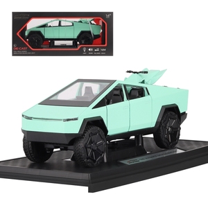 โมเดลรถ Tesla Cybertruck สีเขียวมิ้นท์ ขนาด 1:24 ของเล่นสำหรับเด็ก - Product Image 1