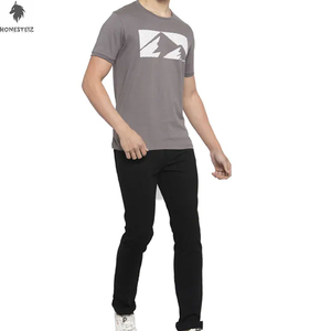 เสื้อยืดผ้าฝ้าย100% สำหรับผู้ชายเสื้อคอกลมระบายอากาศสไตล์ฮิปฮอปแบบทึบและเทคนิคการย้อมสีพื้น - Product Image 4