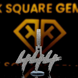 Pendentif Hip Hop numéro personnalisé, pendentif numéro Hip Hop pour homme, pendentif Moissanite, bijoux Ice Out Hip Hop, argent 925 - Product Image 4