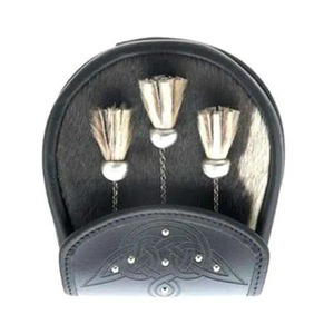 Sporran Tradicional de Tartán con Bordado Elegante y Borlas Clásicas, Perfecto para Vestimenta Formal, Cinturones de Sporran de Tartán - Product Image 2