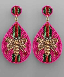 ต่างหูแฟชั่นผู้หญิงลายลูกปัดพร้อมรายละเอียดผ้าสำหรับวันครบรอบ - Product Image 5