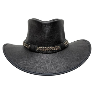 Sombreros de Vaquero Personalizados de Cuero Genuino para Hombre, Sombreros de Vaquero de Cuero Vacuno Cálidos con Servicio OEM Personalizado para Hombre - Product Image 4