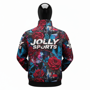 Veste Softshell 320 GSM Stretch Polyester Tissu Coupe-Vent Conception Graphique Florale Broderie Personnalisée Veste Softshell pour homme - Product Image 3